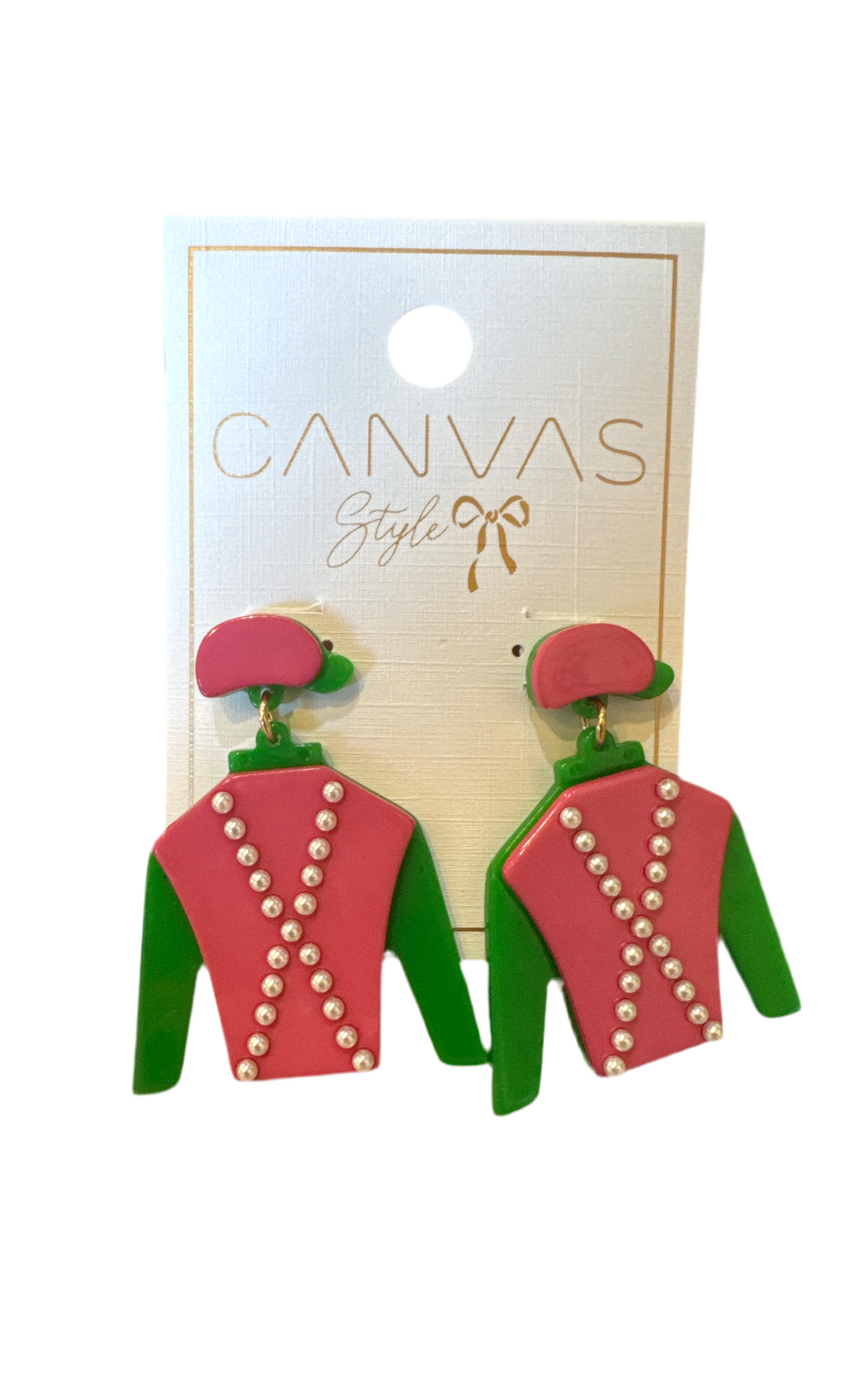 Jockey Silk Resin Drop Earrings