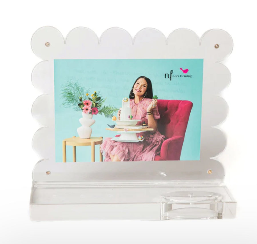 Nora Flemming Clearly A-Nora-Ble Scalloped Acrylic Frame