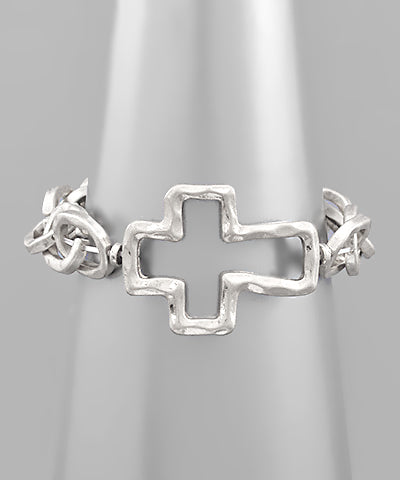 Chain Cross Stretch Bracelet
