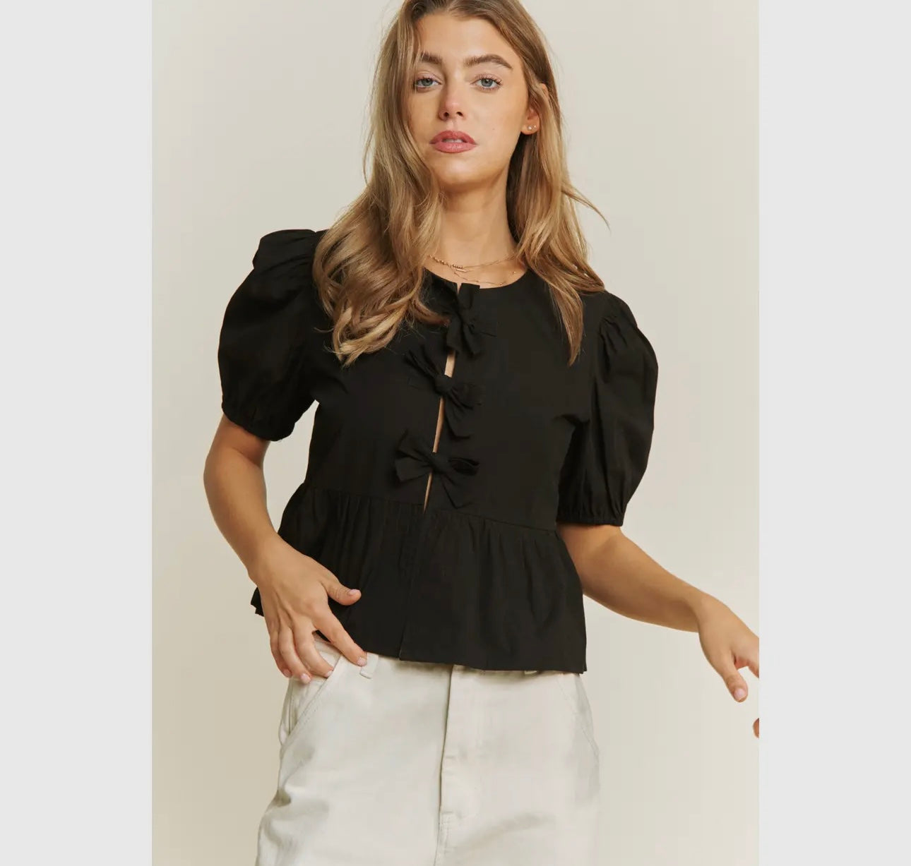 Bow Babydoll Top