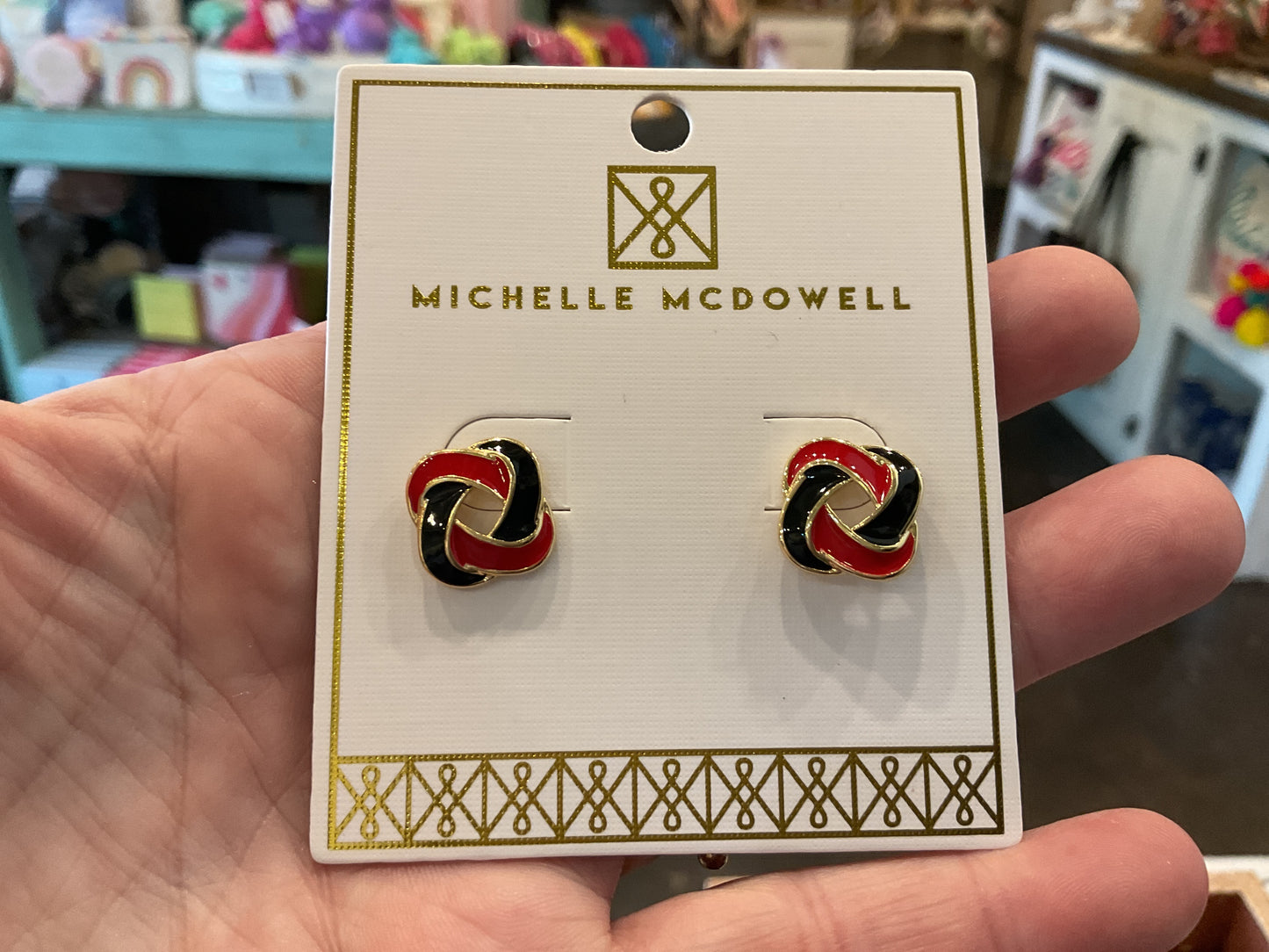 Red and Black GameDay Earrings
