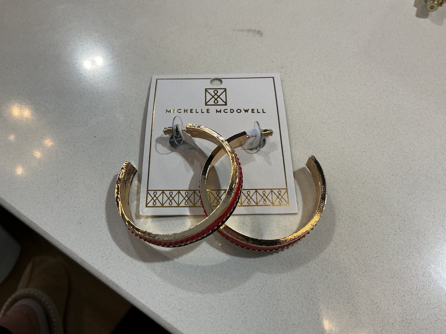 Red and Black GameDay Earrings