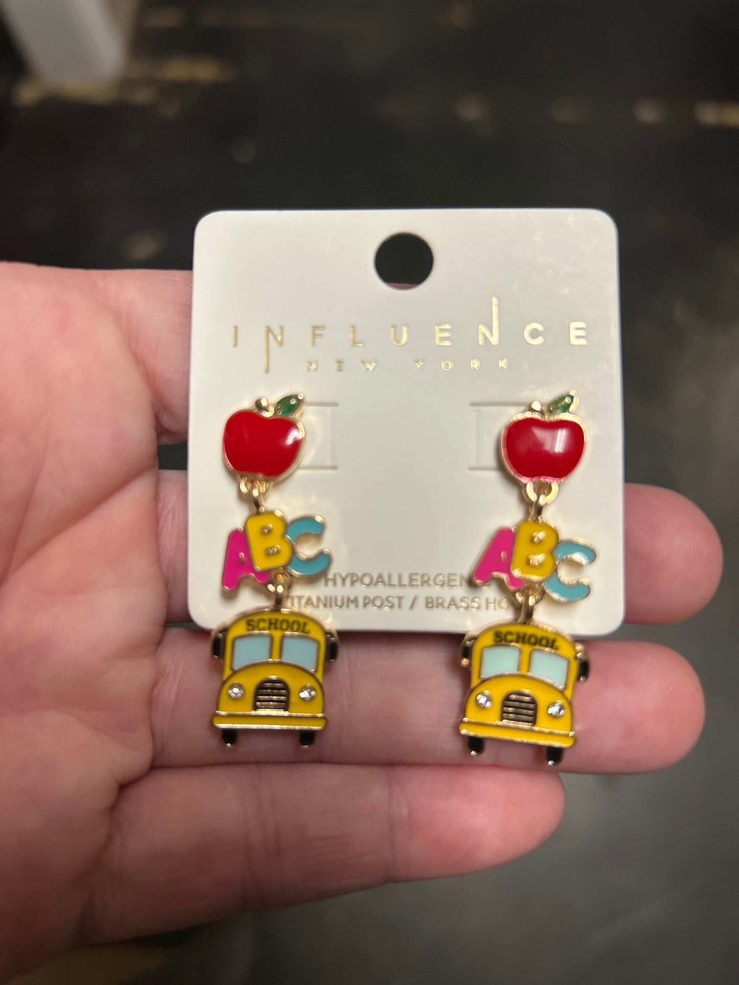 Teacher Apple Earrings