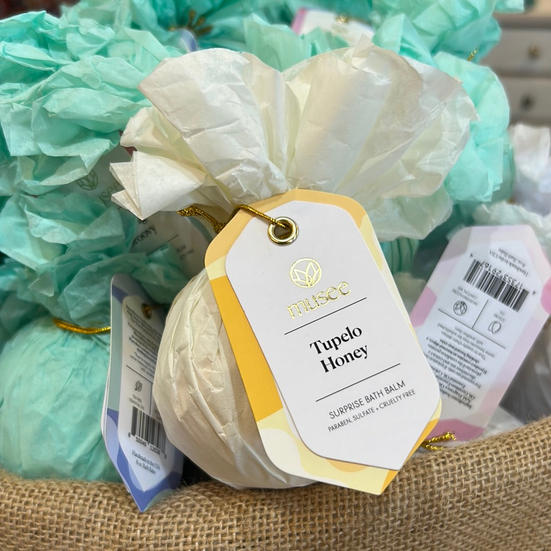White "Tupelo Honey" Musee bath balm.