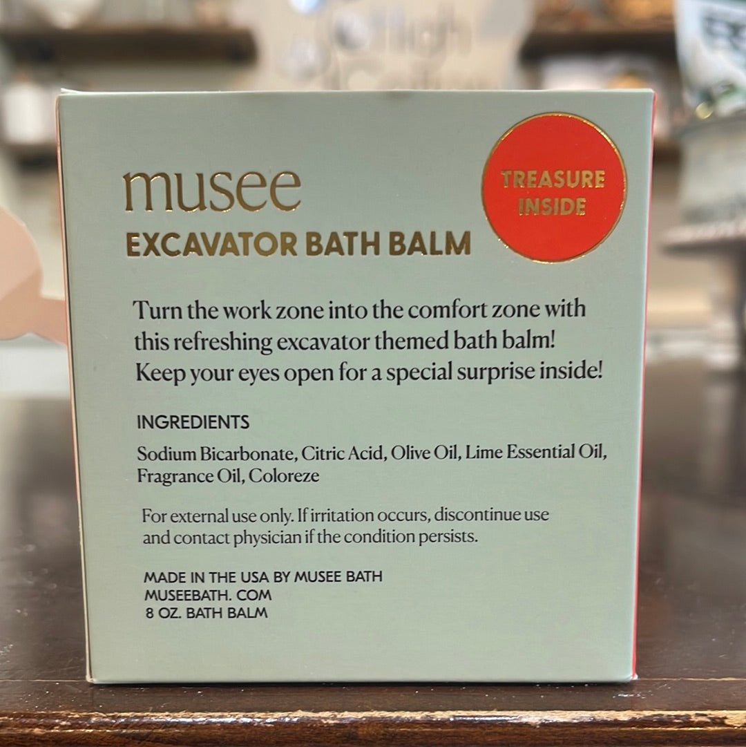 Musee "Excavator" bath balm with a treasure inside.