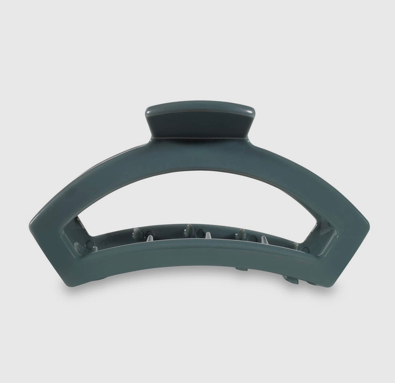 Storm blue teletie open claw clip.