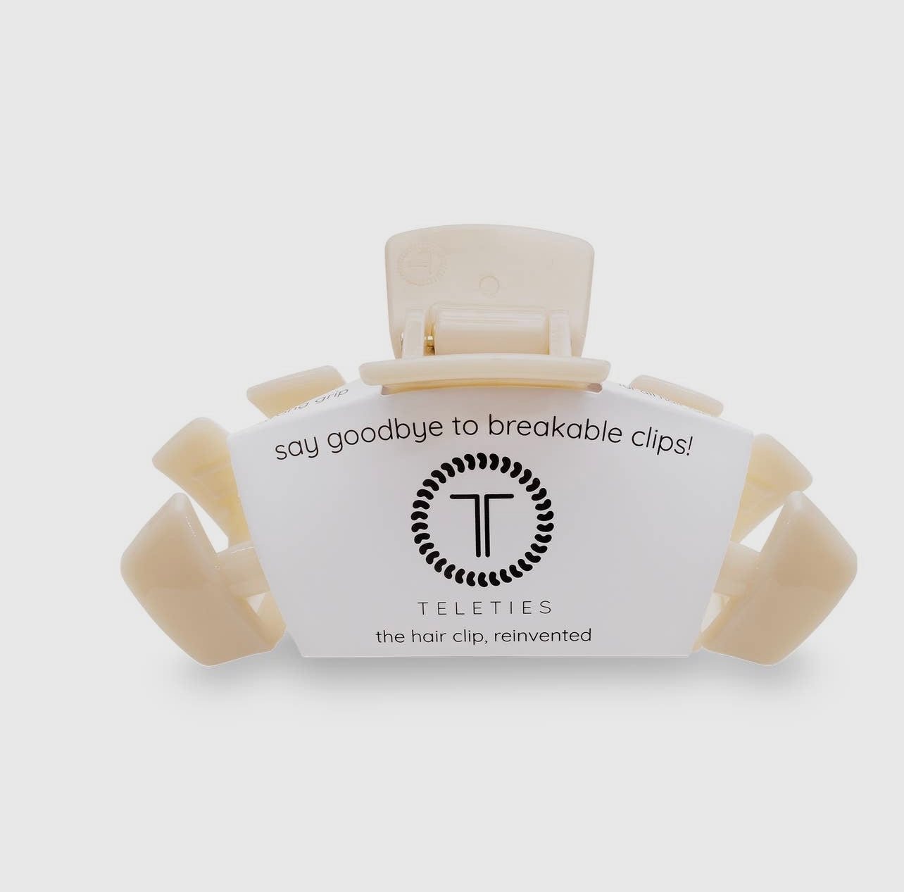 Almond beige classic teletie claw clip.