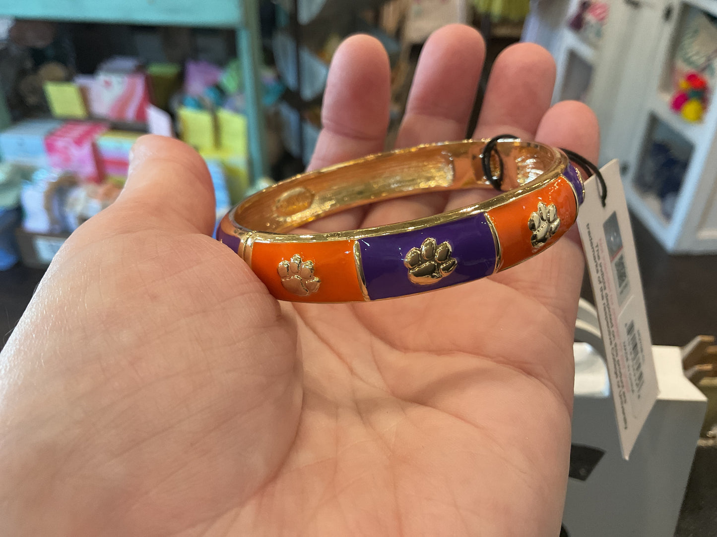 Canvas College Enamel Hinge Bangle
