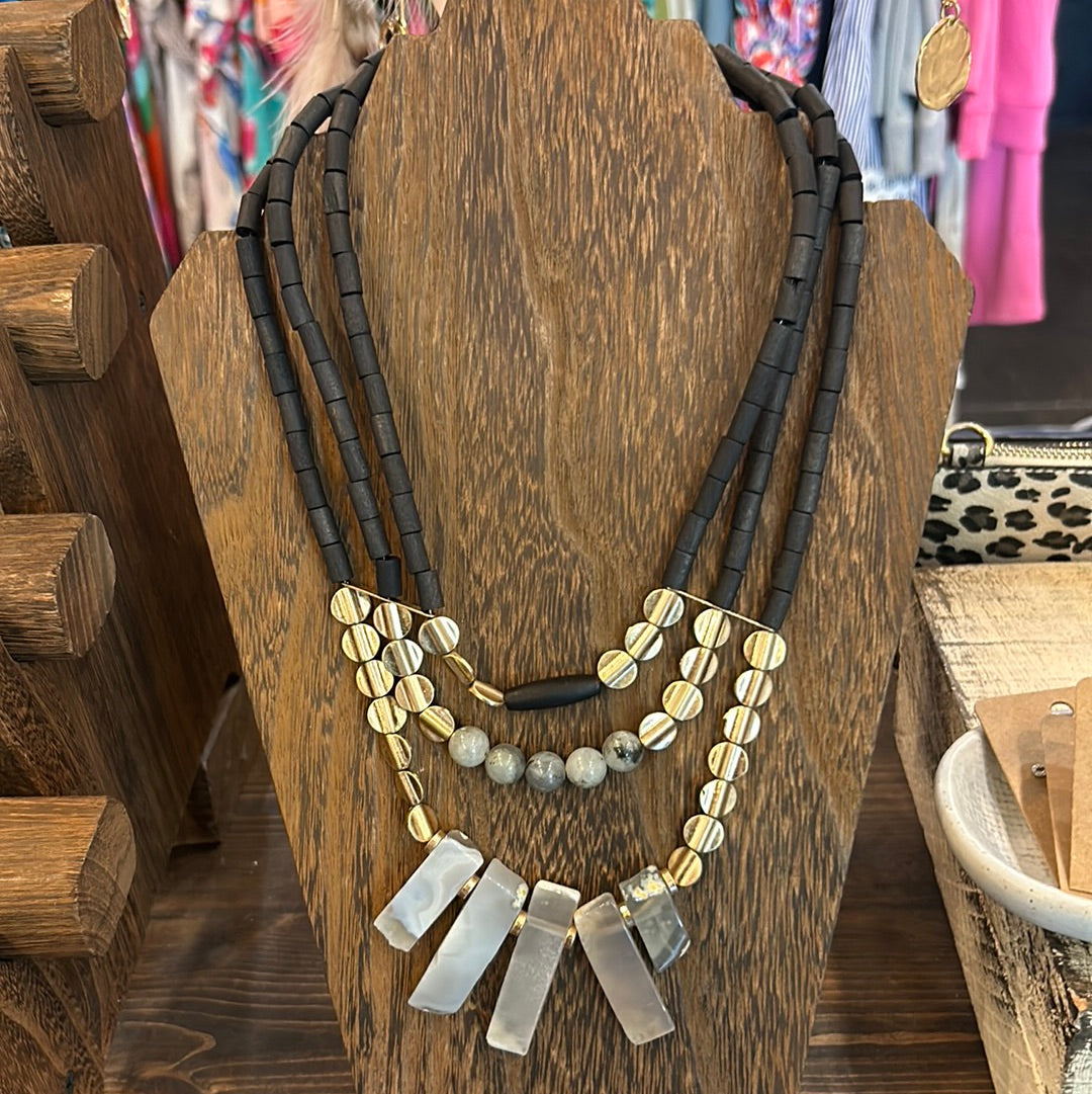 Stone Bar Necklace