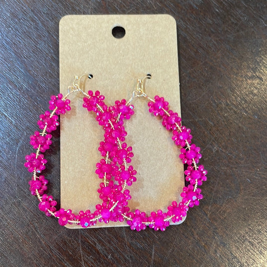 Flower Beaded Earrings