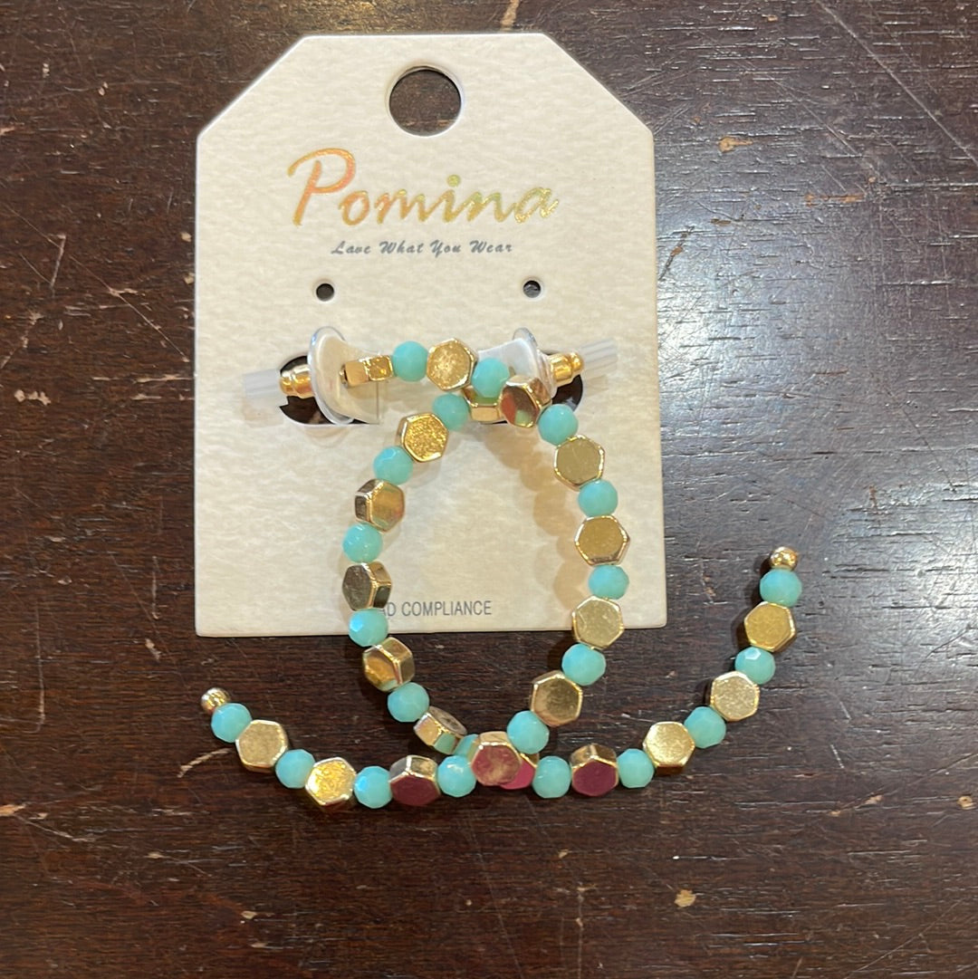 Crescent Beaded Earrings