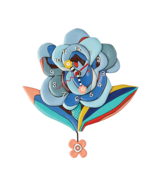 Blue Bloom Clock