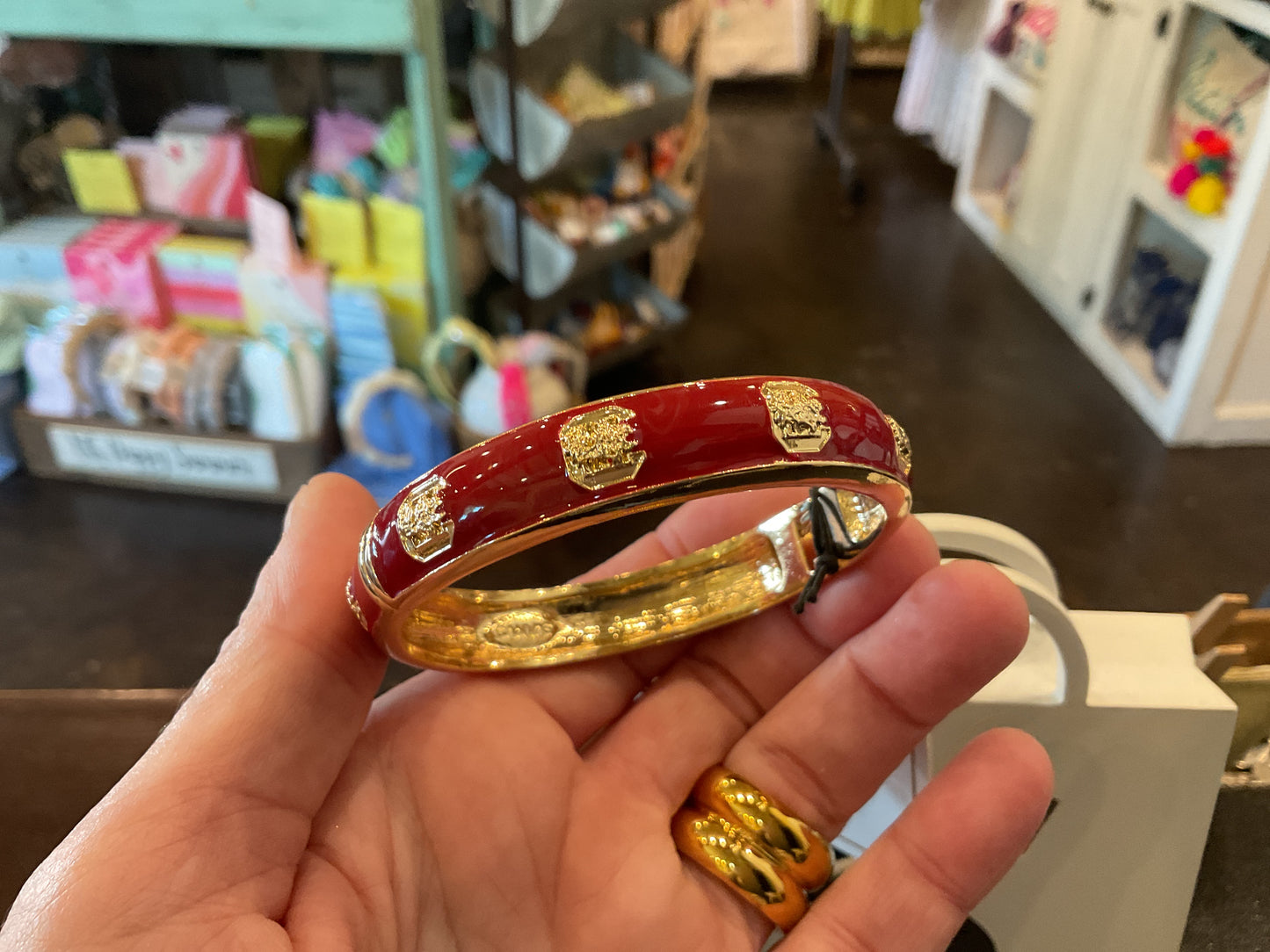 Canvas College Enamel Hinge Bangle