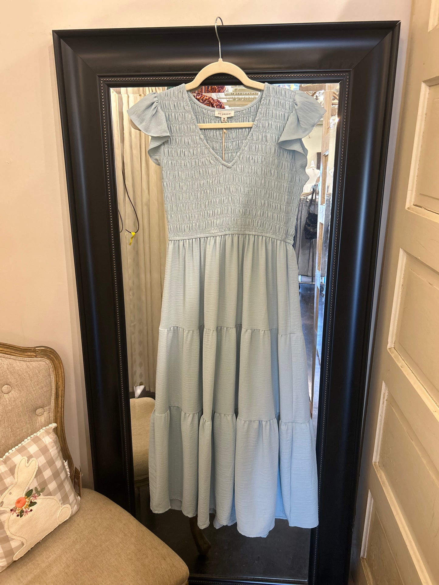 Flutter Sleeve Maxi Dress