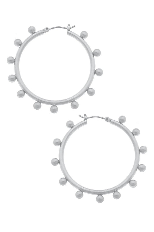 Katie Studded Hoop Earrings