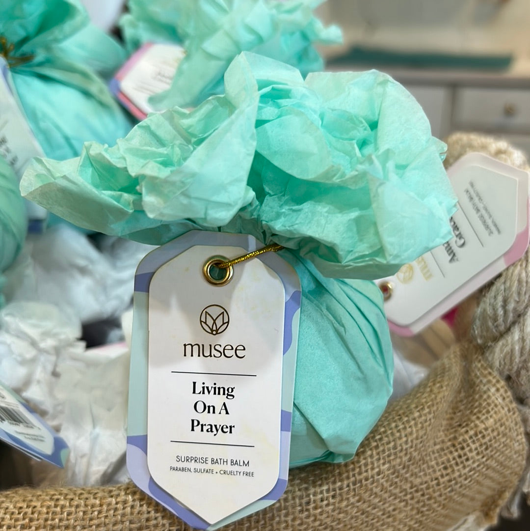 Turquoise "Living On A Prayer" Musee bath balm.