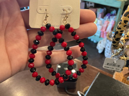 Gameday Beaded Teardrop Earrings