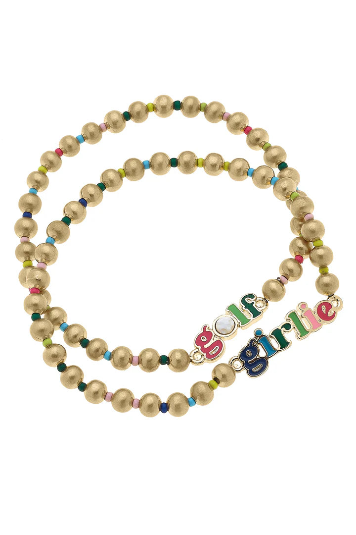 Golf Girlie Rainbow Ball Bracelets