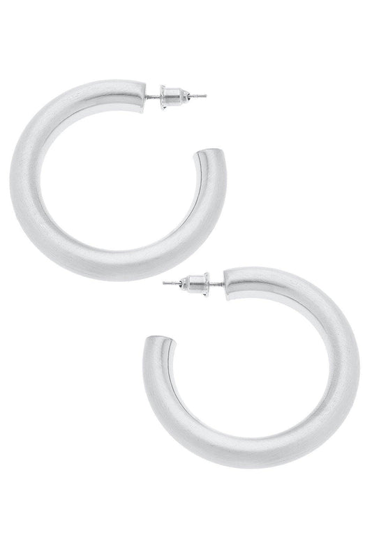 Arabella Hoop Earrings In Silver