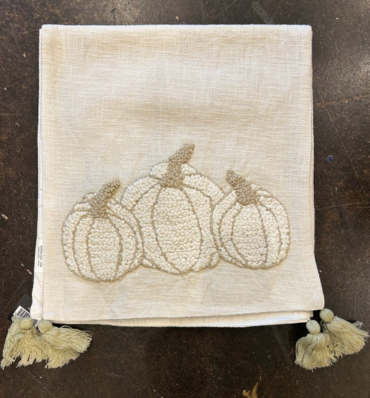 72” Embroidered Pumpkin Table Runner