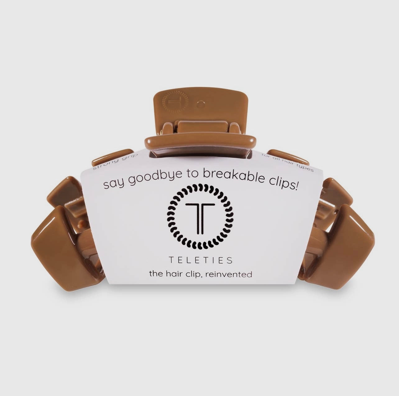 Caramel classic teletie claw clip.