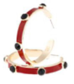 Garnet and Black GameDay Earrings