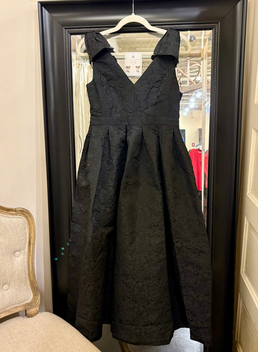 Little Black Dress with Bow Accented Shoulder