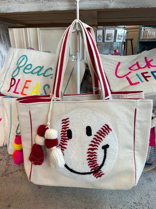 Baseball Canvas Tote