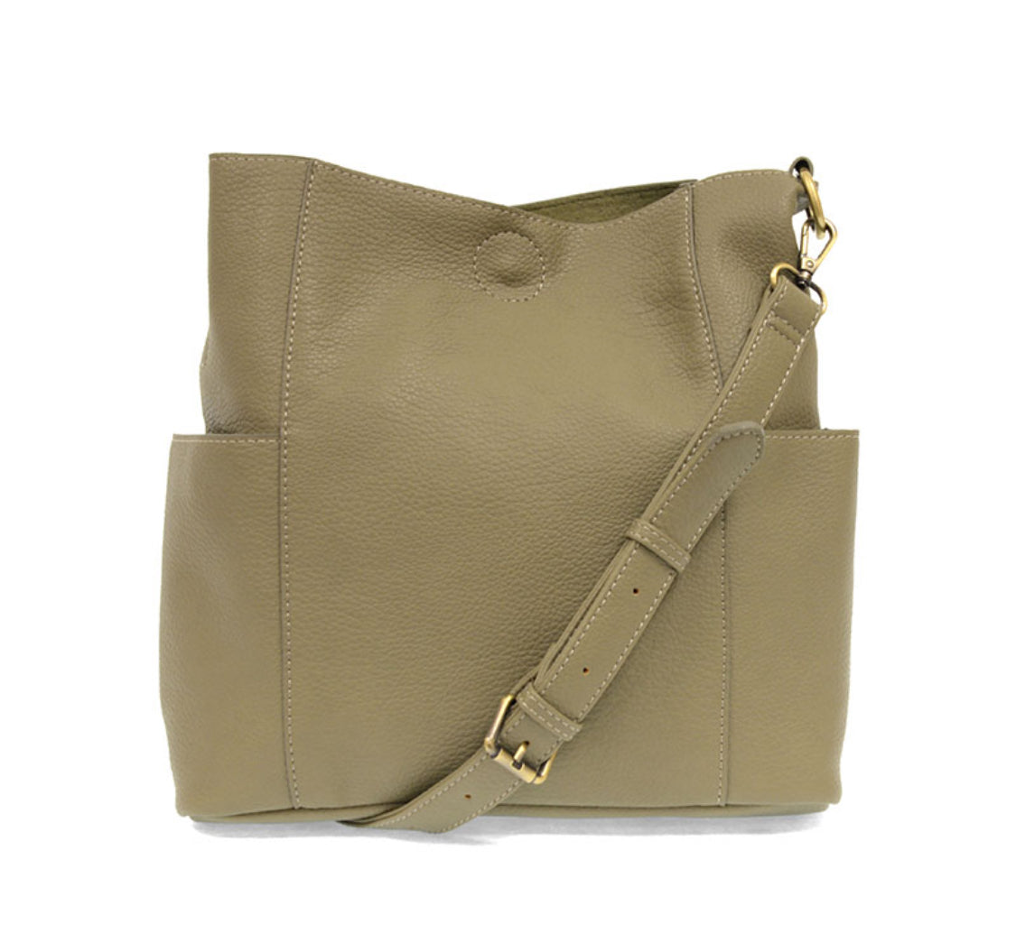 Joy Susan Kayleigh Side Pocket Bucket Bag
