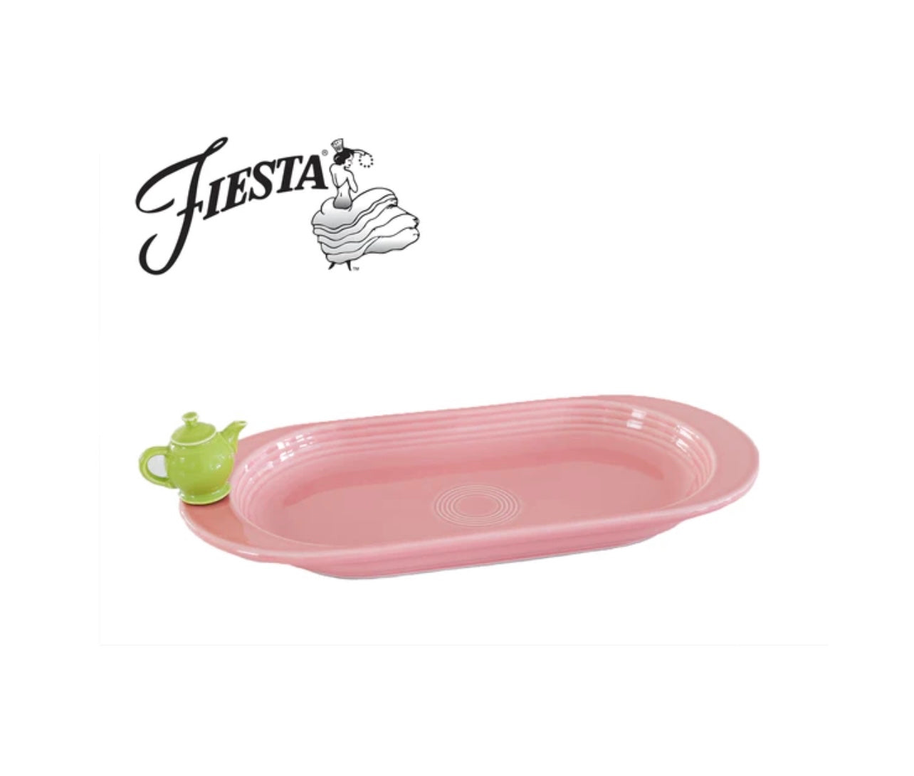 Nora Fleming Fiesta Bread Tray And Teapot Mini.