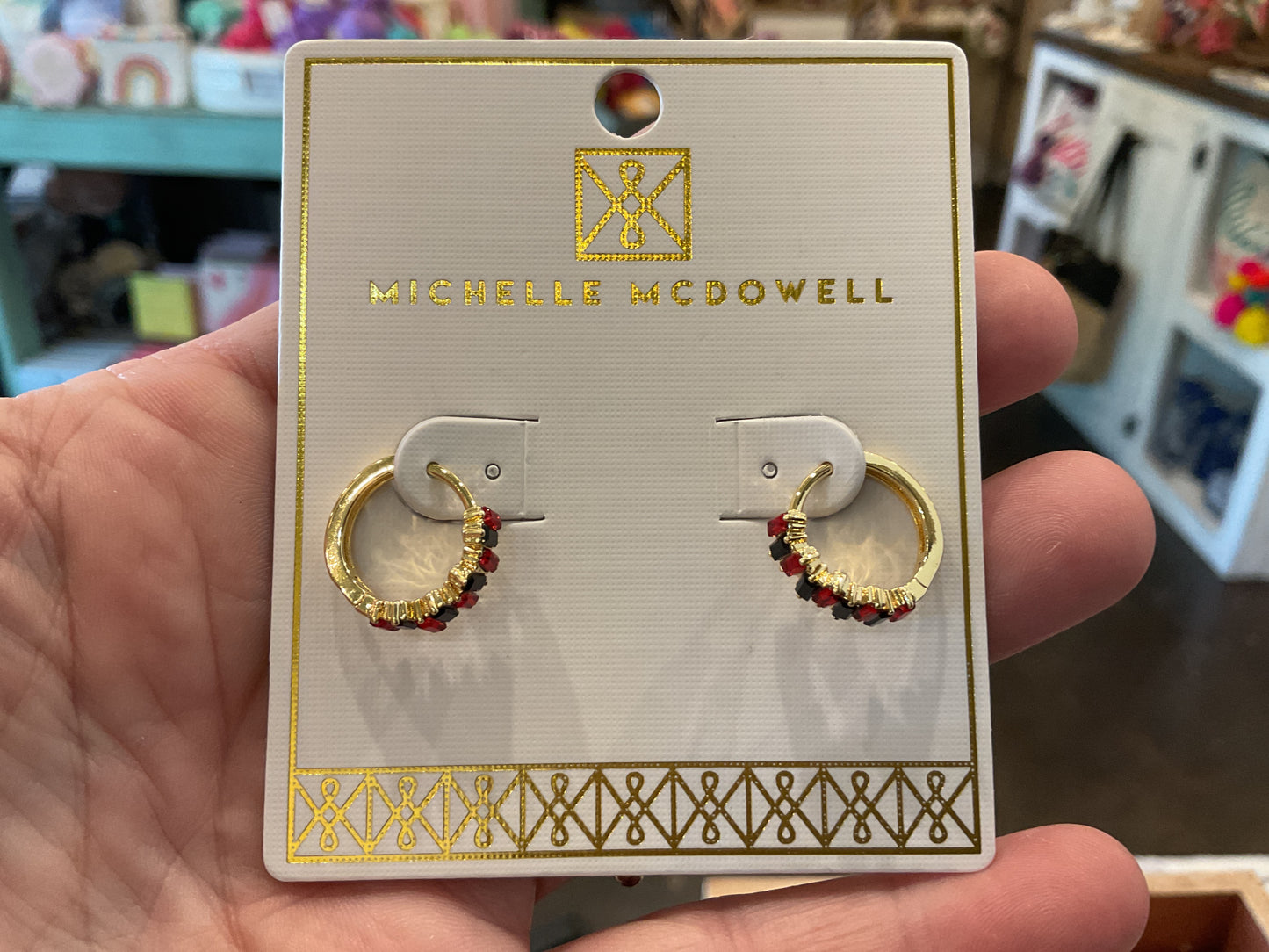 Red and Black GameDay Earrings