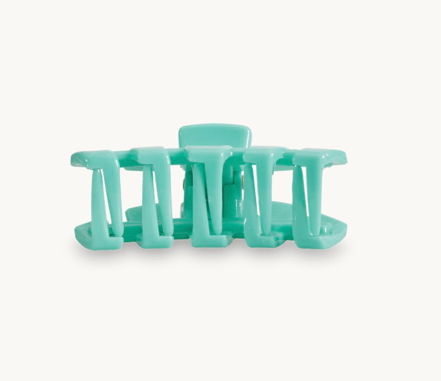 Baby blue classic teletie claw clip.