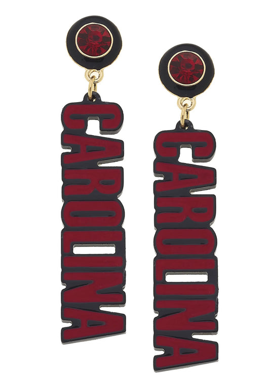 South Carolina Block Letter Earrings