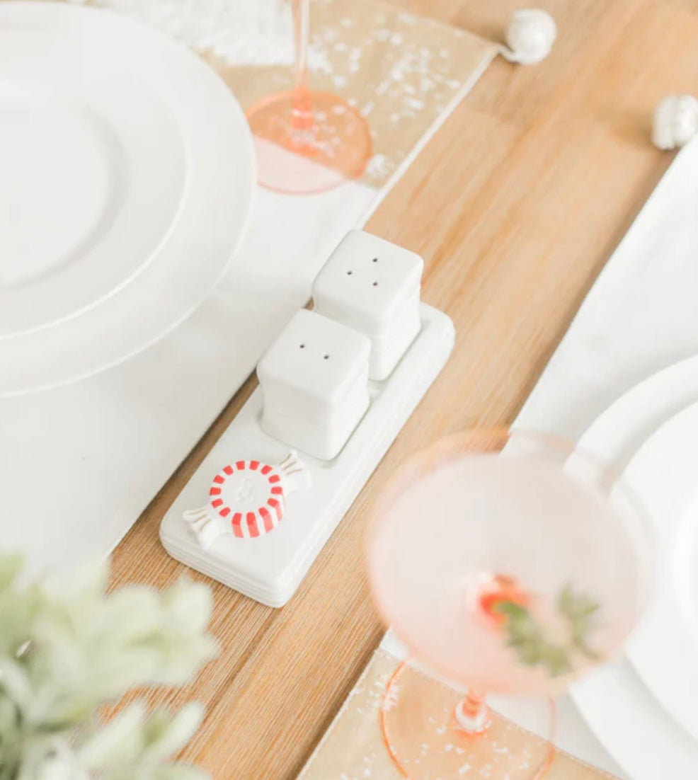 Nora Fleming Pinstripes Salt & Pepper Shakers.