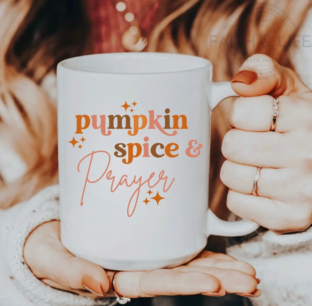 Pumpkin Spice & Prayer Coffee Mug
