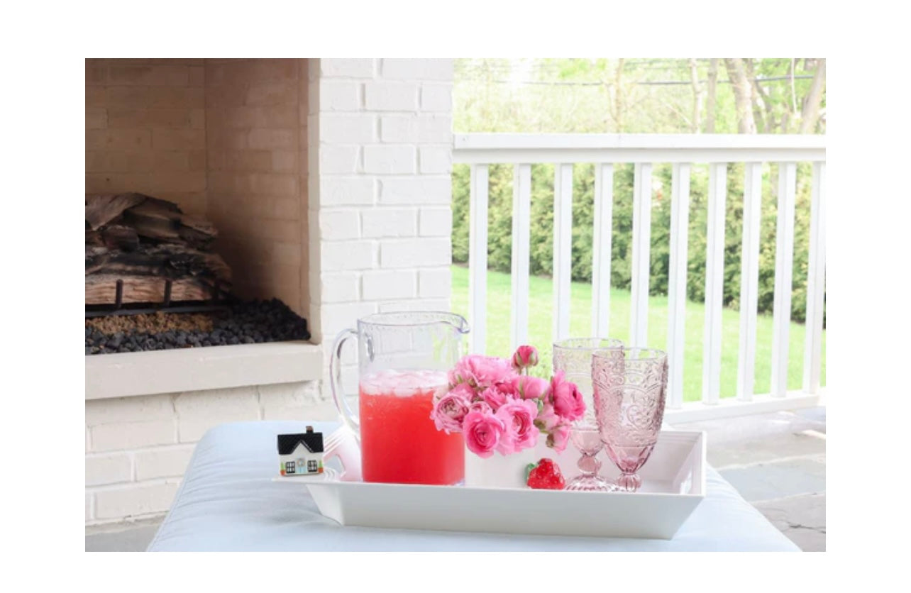 Nora Fleming Pinstripes Rectangular Serving Tray.