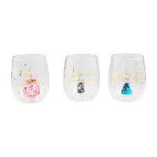 Birthday Glitter Wine Glass