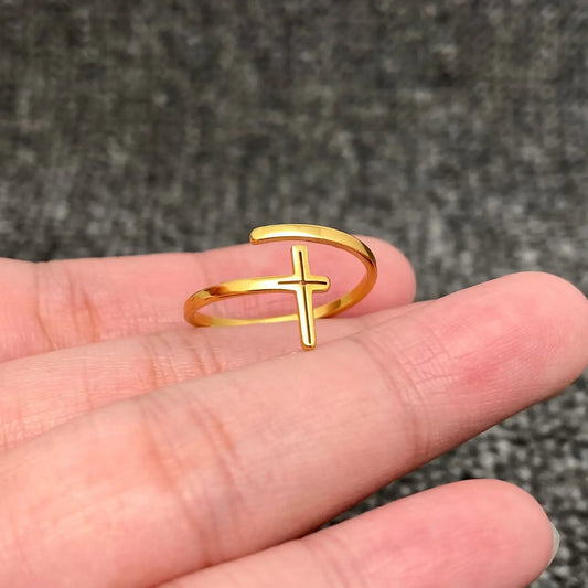 Gold Cross Ring