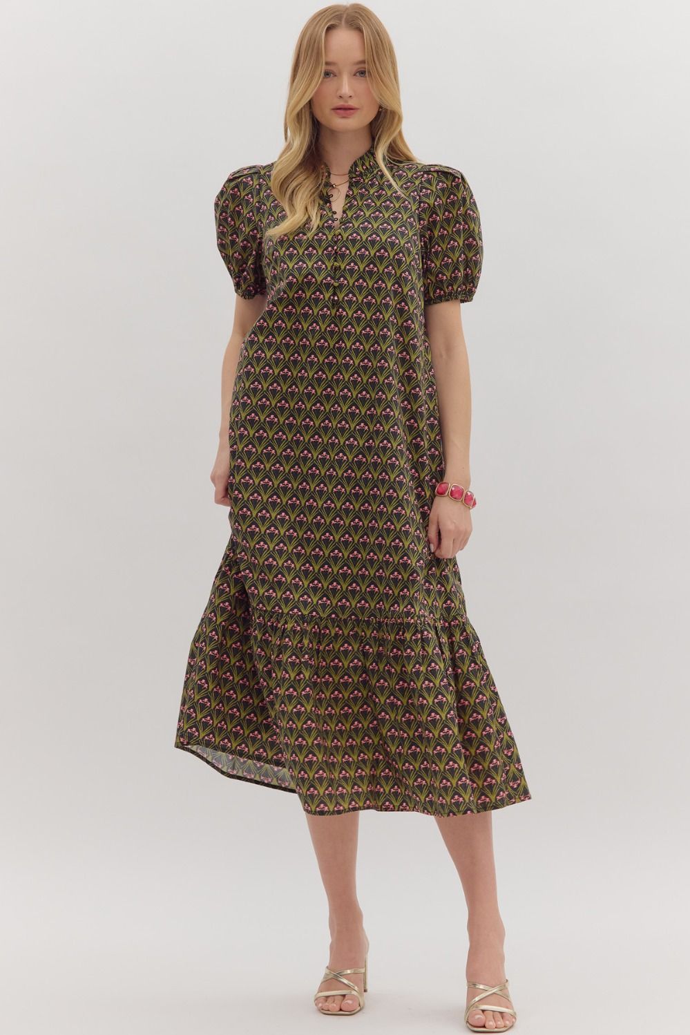 Florence Floral Black Dress