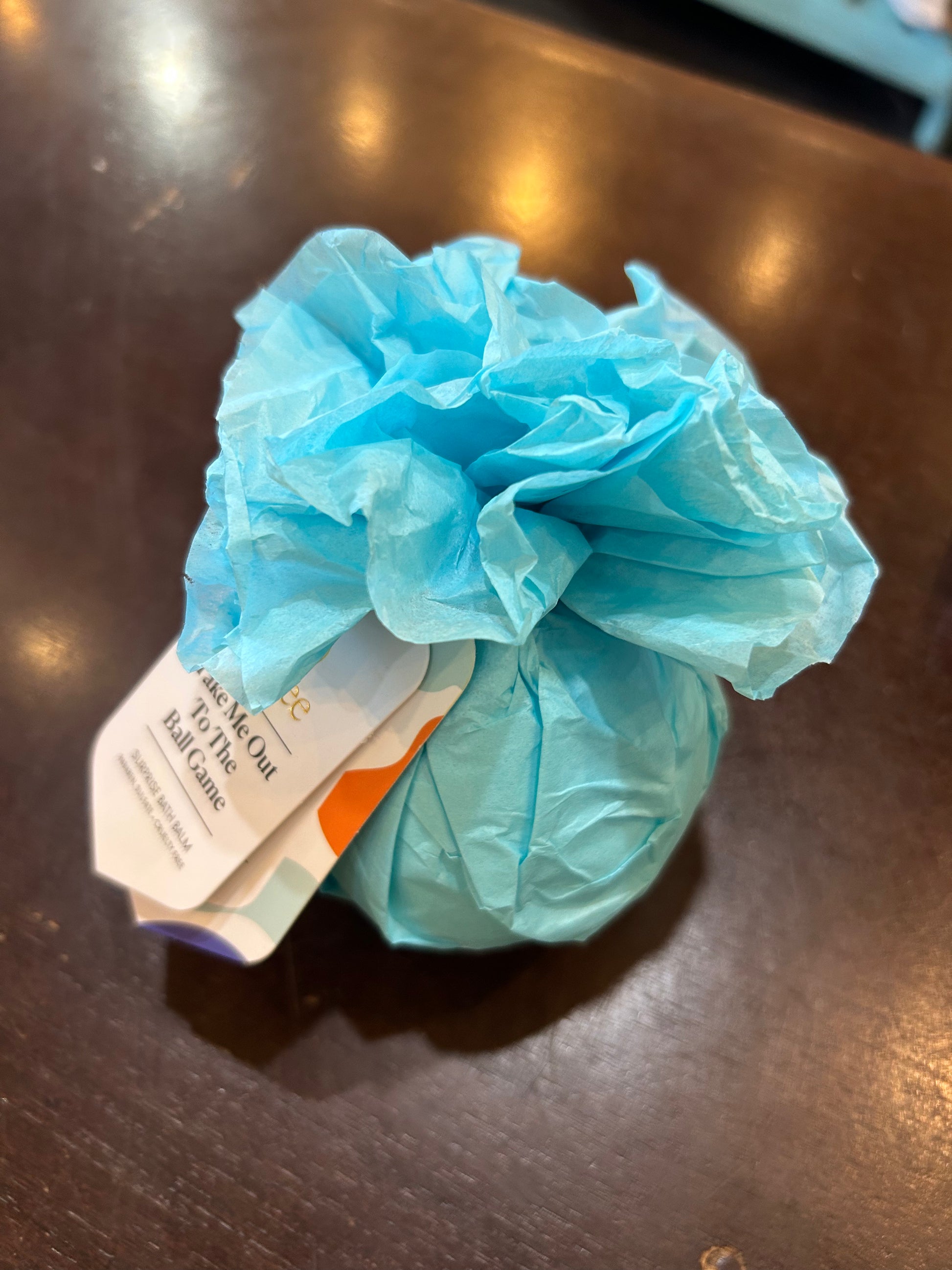 Blue "Take Me Out To The Ball Game" Musee bath balm.