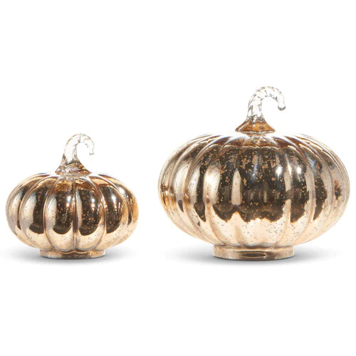 Mercury Glass Pumpkin Set.