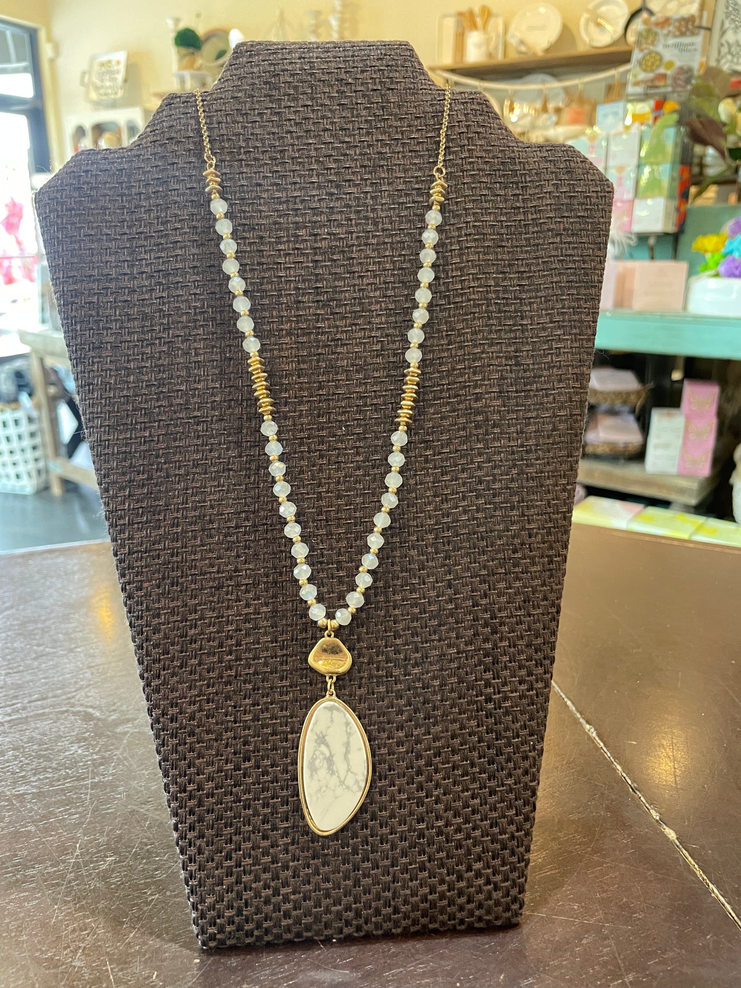 Marble Pendant Necklace