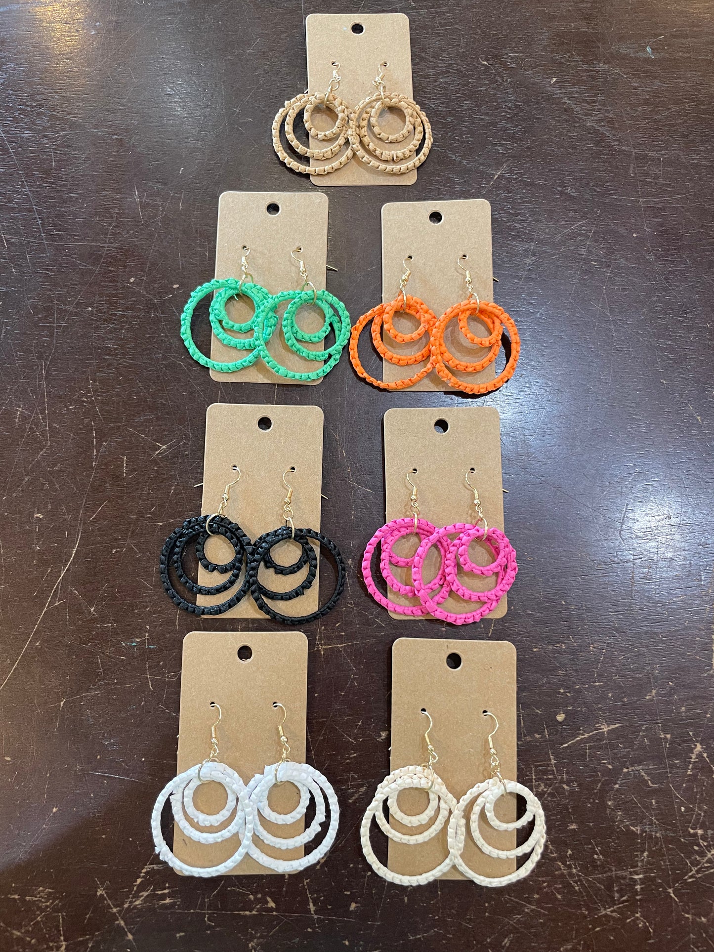 Crochet Circle Ring Earrings