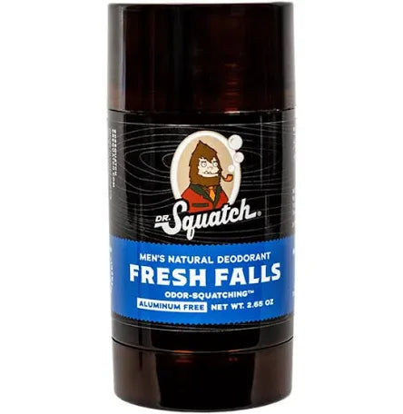 "Fresh Falls" Dr. Squatch Deodorant.