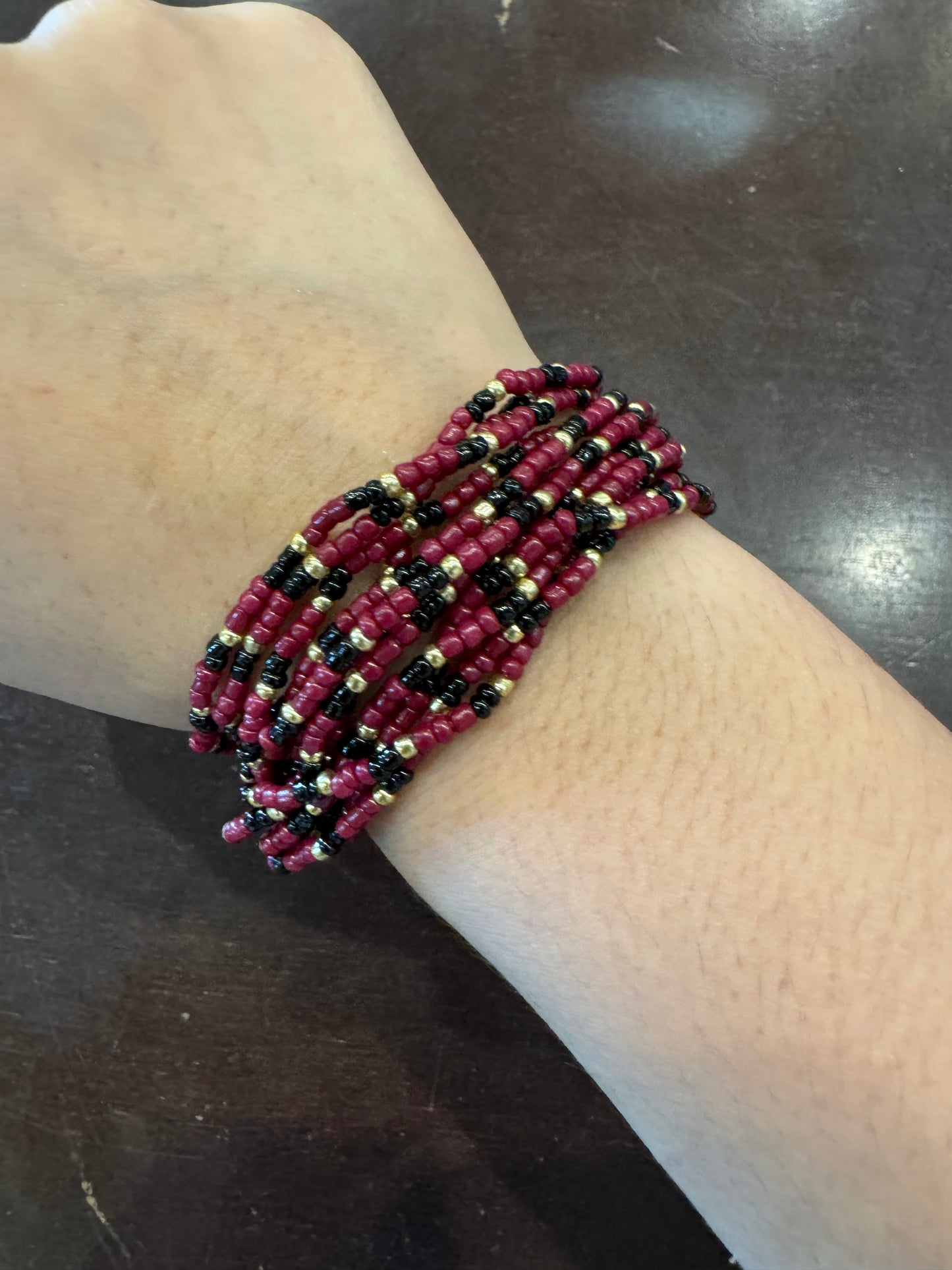 Game Day 12 Row Seed Bead Bracelet Set