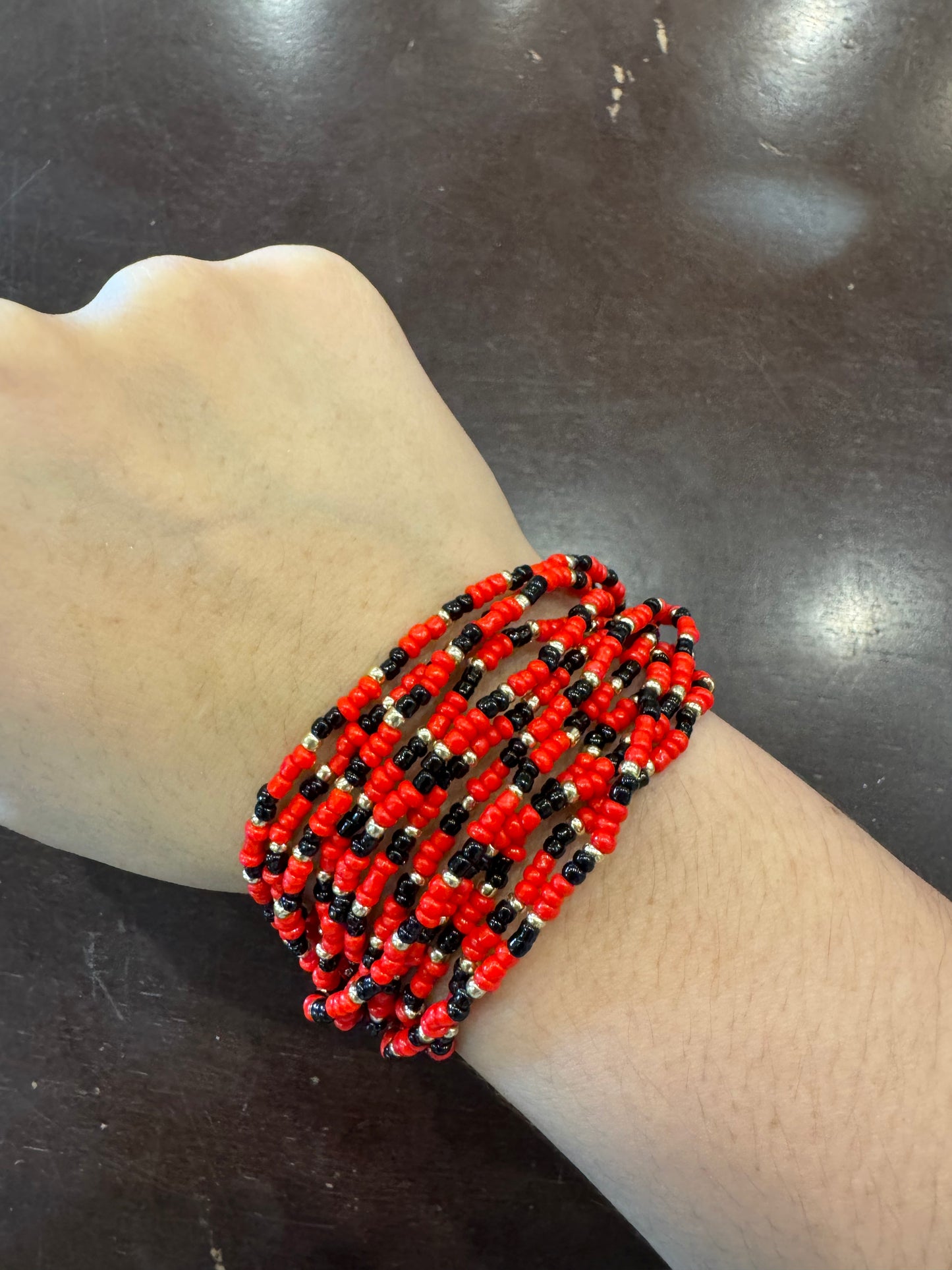 Game Day 12 Row Seed Bead Bracelet Set