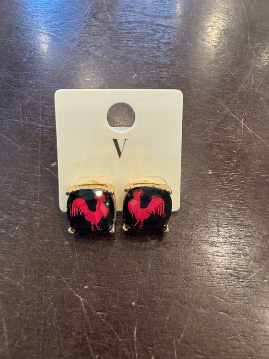 Football Symbol Stud Earrings