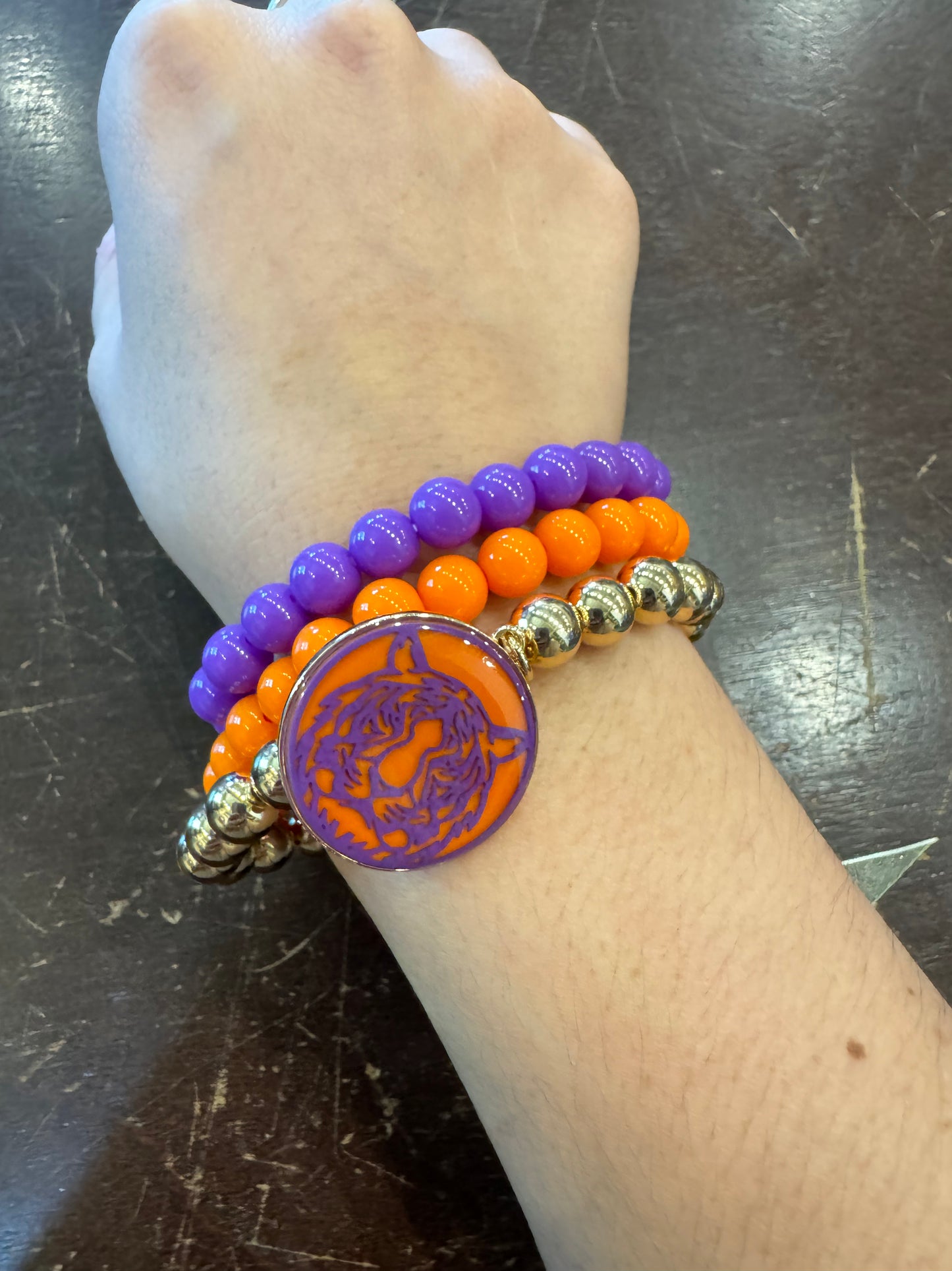 Clemson Logo Charm Bracelets