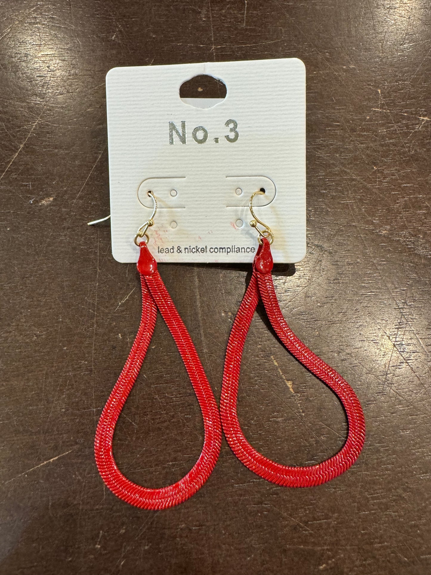 Color Coated Chain Teardrop Earrings