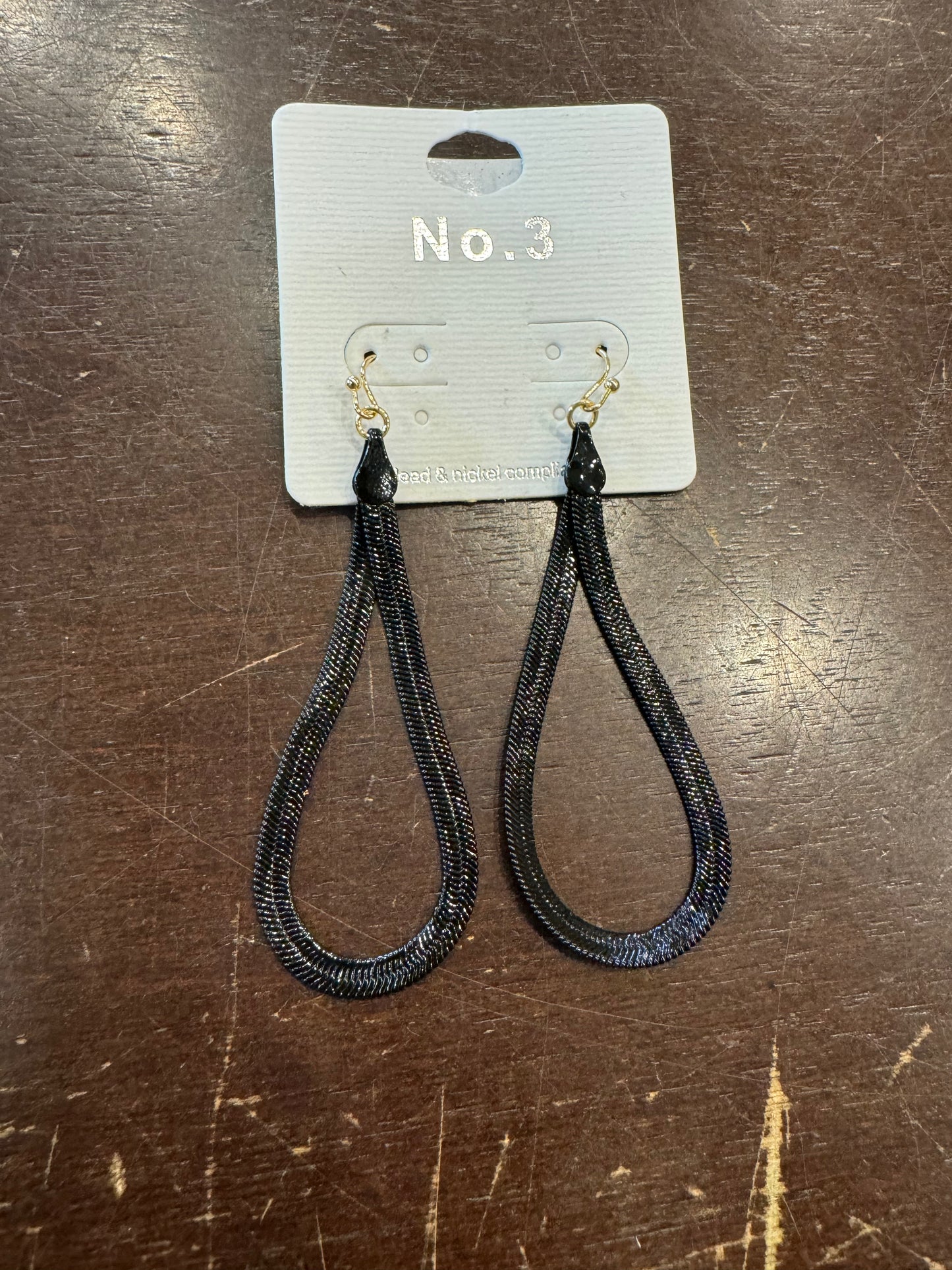 Color Coated Chain Teardrop Earrings
